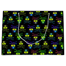 Punk Pirate Ghost Skulls - Cobalt Nightmare Blue Large Gift Bag