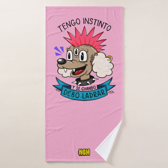 Punk Poodle Bath Towel (Bath Towel)