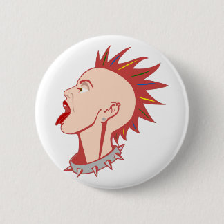 punk punkerin punk girl 6 cm round badge