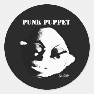Punk Puppet (Erica Crooks design) Classic Round Sticker