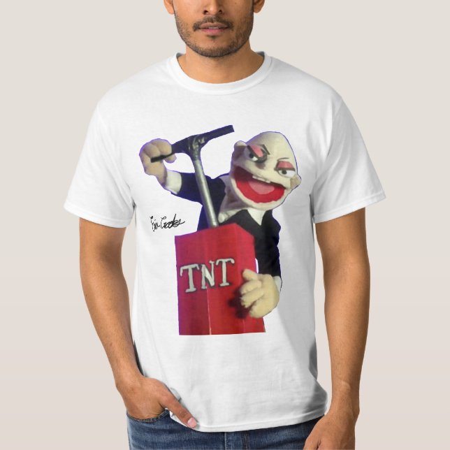 punk puppet with TNT plunger T-Shirt (Front)