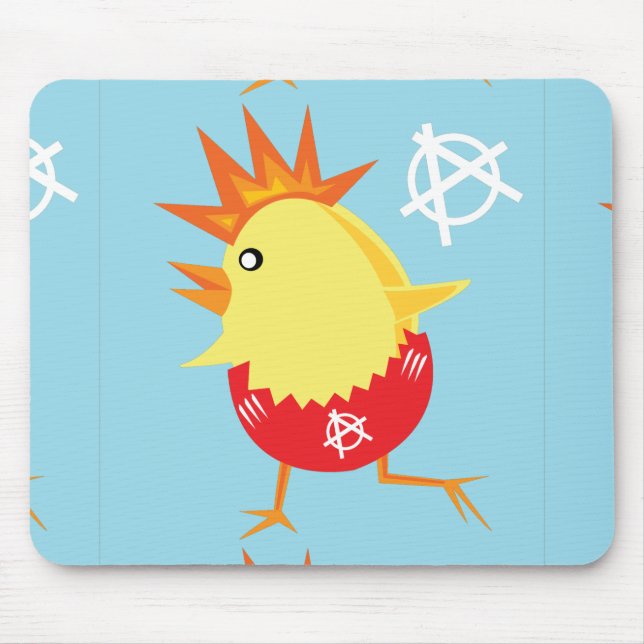punk rock anarchy easter chick mouse mat (Front)