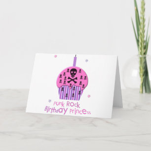 Punk Rock Birthday Princess Card