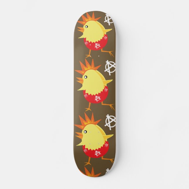 Punk Rock Chicken Skateboard (Front)