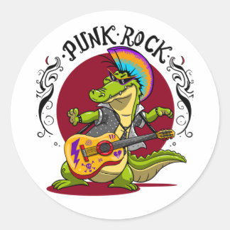 Punk Rock Classic Round Sticker