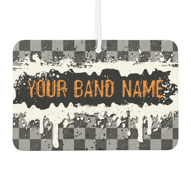 Punk Rock Custom Band Merch Music Swag Musician Car Air Freshener (Front)
