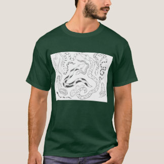 Punk Rock Design #18 Snakes on Green T-Shirt