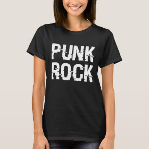 Punk Rock Distressed Typography T-Shirt