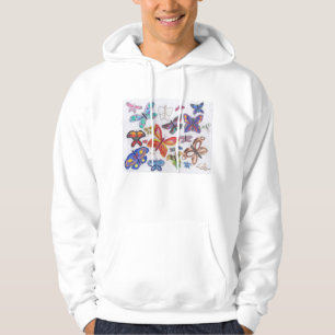 Punk Rock Doodle #28 Butterflies Colour Hoodie
