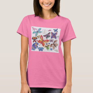 Punk Rock Doodle #28 Butterflies Colour T-Shirt