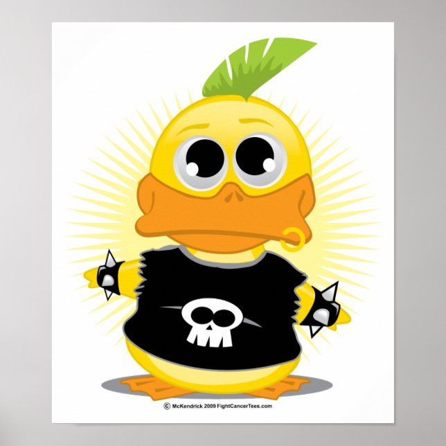 Punk Rock Duck Poster (Front)