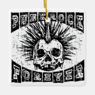 punk rock forever ceramic ornament