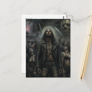Punk Rock Goth Jesus at the Party Postcard