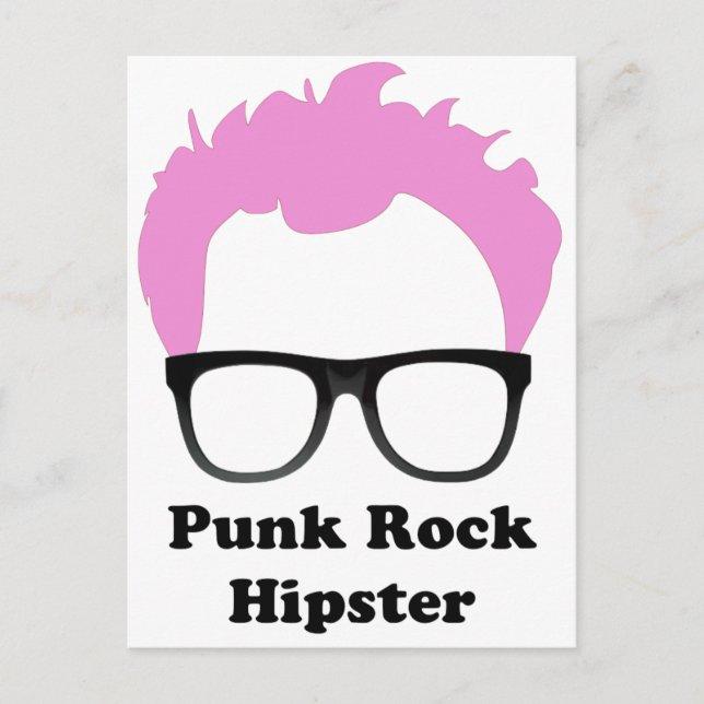 Punk Rock Hipster Postcard (Front)