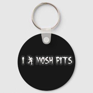 Punk Rock Mosh pit guys girls punk music slam pit Key Ring