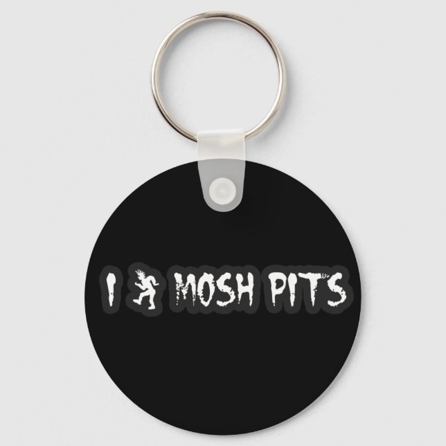 Punk Rock Mosh pit guys girls punk music slam pit Key Ring (Front)
