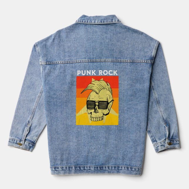 Punk Rock Music Punks Punkrocker Punk  10  Denim Jacket (Back)