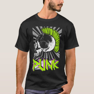 Punk Rock Music Skeleton Mohawk Rocker Punker T-Shirt