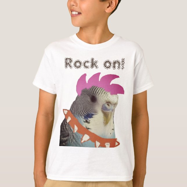 Punk Rock Parakeet T-Shirt (Front)