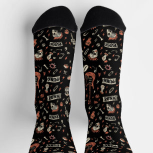 Punk Rock Pattern – Bold & Rebellious  Socks