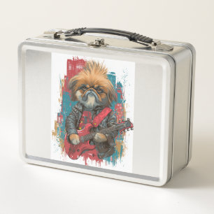 Punk Rock Pekingese ï¿½ Rebel Dog Metal Lunch Box