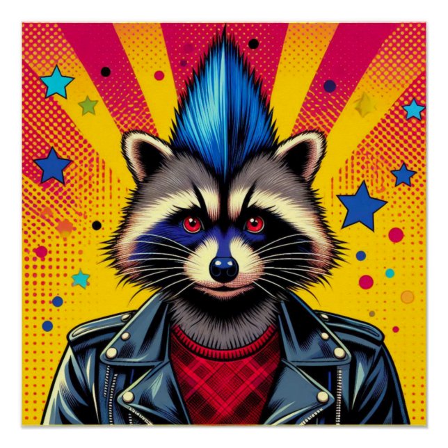 PUNK ROCK RACCOON  POSTER (Front)