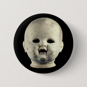 Punk Rock Scary Baby Doll Head Haunted 6 Cm Round Badge