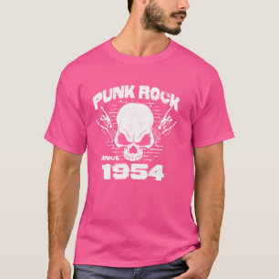 Punk Rock Since 1954 - Skull Rock Hands 70th Birth T-Shirt