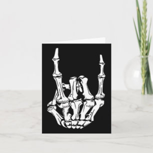 Punk Rock Skeleton Cool Rocker Halloween Men Women Card