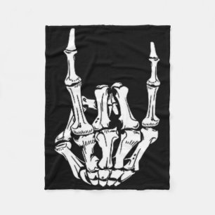 Punk Rock Skeleton Cool Rocker Halloween Men Women Fleece Blanket