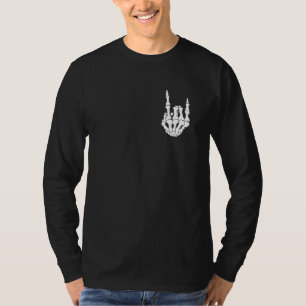 Punk Rock Skeleton Cool Rocker Halloween Men Women T-Shirt