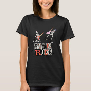 Punk Rock Skeleton Music Concert T-Shirt