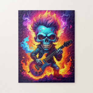 Punk Rock Skull Jigsaw Puzzle