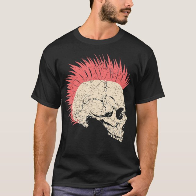 Punk Rock Skull Skeleton Rocker Fans Gift  (2) T-Shirt (Front)