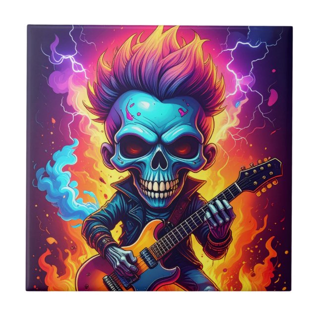 Punk Rock Skull Tile (Front)