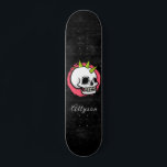 Punk Rock Skull Trendy Gothic Kids Name Fun Scary  Skateboard<br><div class="desc">This fun skateboard featuring punk rock skull & custom name would make a wonderful gift for someone,  who's into skateboarding! Easily add the desired name by clicking on the "personalise this template" option.</div>