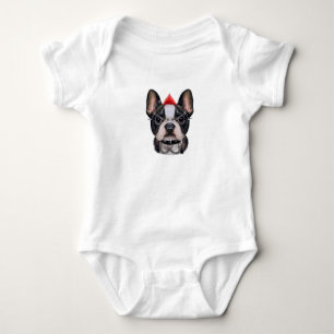 Punk Rock Style French Bulldog For Dog Lover Baby Bodysuit