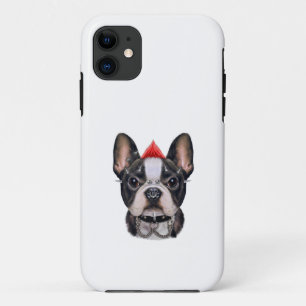 Punk Rock Style French Bulldog For Dog Lover iPhone 11 Case