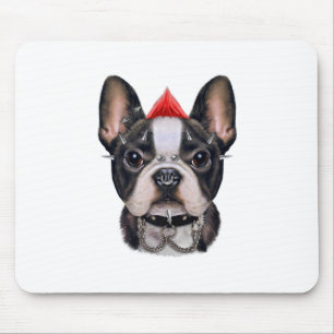Punk Rock Style French Bulldog For Dog Lover Mouse Mat