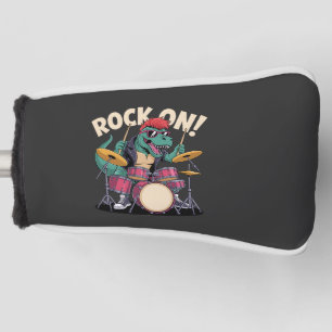 Punk Rock T-Rex Dinosaur Drummer - Percussion Golf Head Cover