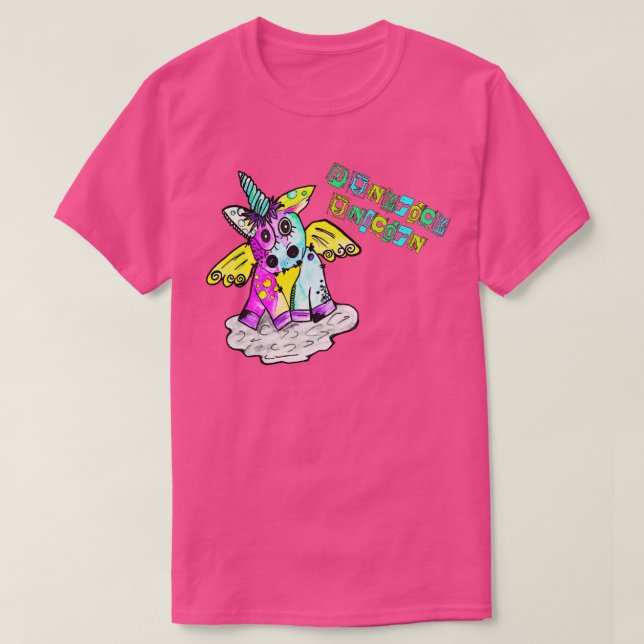 Punk Rock Unicorn Chaos Concert Festival Anarchie T-Shirt (Design Front)