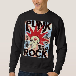 Punk Rock Vintage UK Flag Concert Music British Sweatshirt
