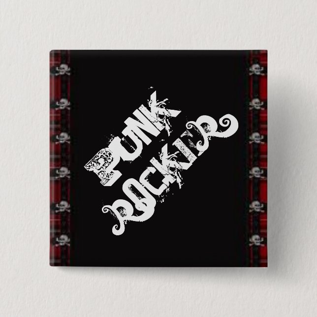 Punk Rocker 15 Cm Square Badge (Front)