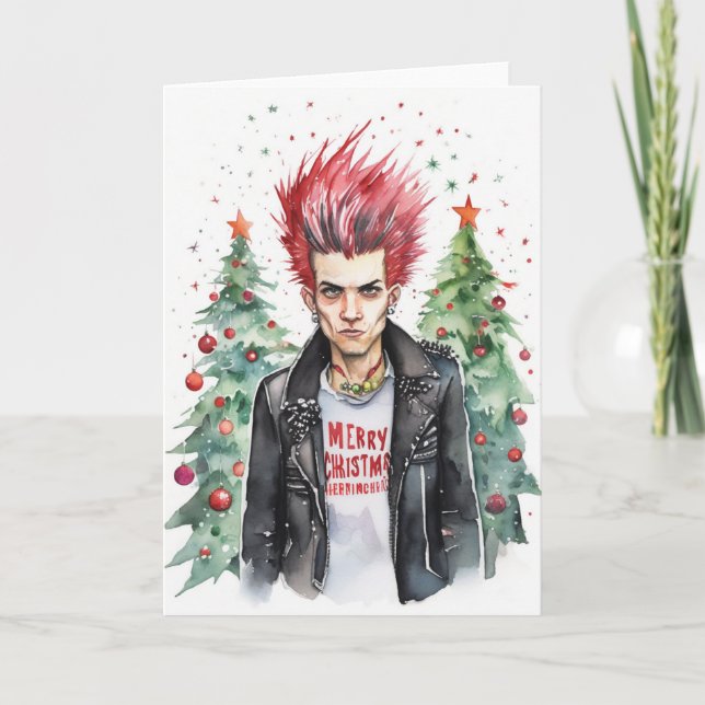 punk rocker christmas card (Front)