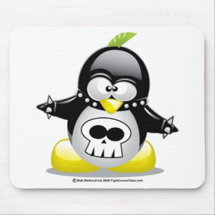 Punk Rocker Penguin Mouse Mat