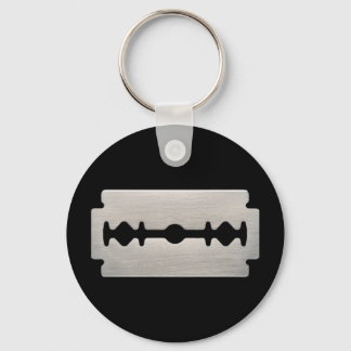 PUNK ROCKER RAZOR BLADES KEY RING