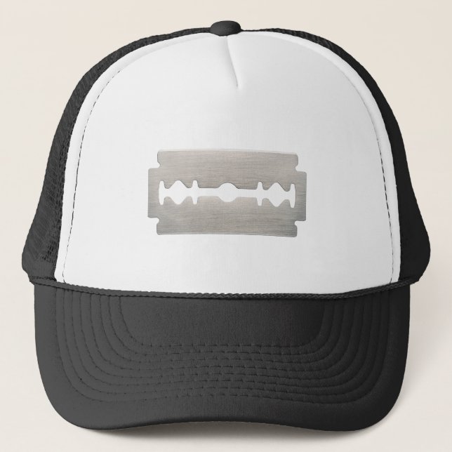 PUNK ROCKER RAZOR BLADES TRUCKER HAT (Front)