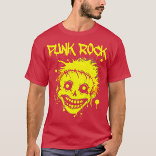 Punk Rocker Trippy Face Punk Rock T-Shirt