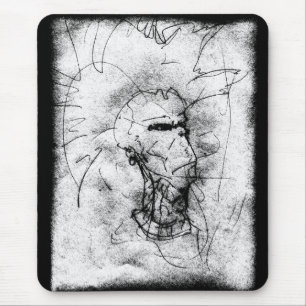 Punk Rocker with Mohawk Mouse Mat