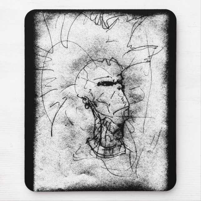 Punk Rocker with Mohawk Mouse Mat (Front)